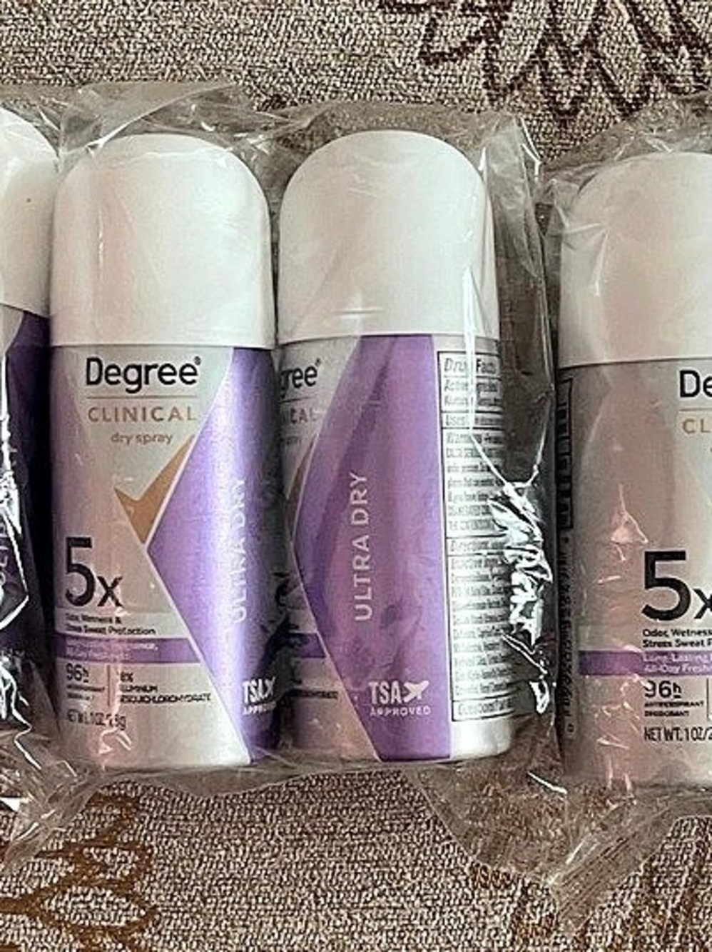 Degree Clinical 5x UltraDry 6-Pack White & Purple NWT